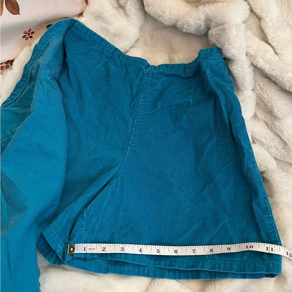 Vintage 90s Old Navy Girls 8/10 Blue Corduroy Snap Midwest Cowgirl Skort Preppy